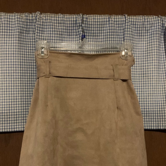 Cute Khaki Belted Miniskirt Size XL New in Bag - Picture 13 of 16